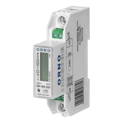 Contatore elettrico monofase, bidirezionale, 100A, porta RS-485, MID, 1 modulo, DIN TH-35mm
