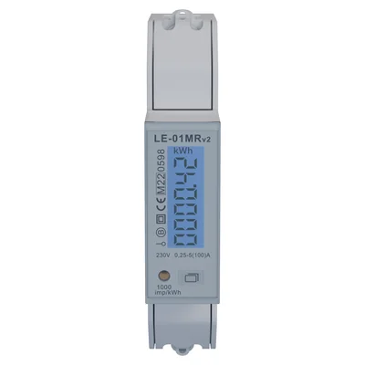 Contatore elettrico - monofase, RS-485, LCD, 100A, registrazione dei parametri di rete U, I, F, P, Q, AE+, RE+