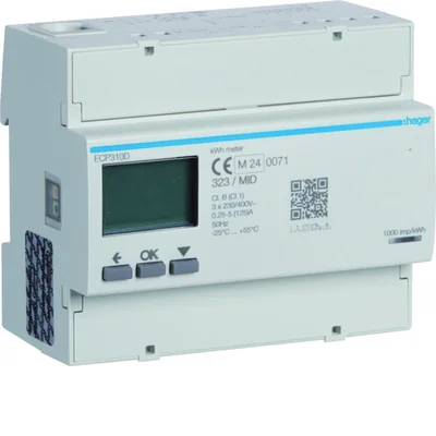 Contatore elettrico trifase agardio.measure, 125A 6M, uscita a impulsi, MID