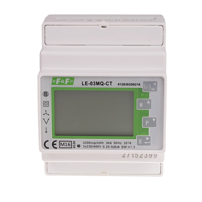 Contatore trifase bidirezionale indiretto, semi-indiretto, Modbus RTU, 100(5)A; METÀ