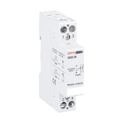 Contattore modulare CN32.20, 32A in AC1, bobina 230/220VAC/DC, 2 poli: 2NO