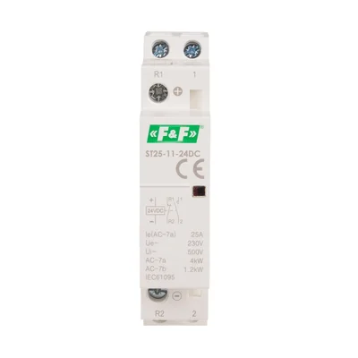 Contattore modulare, montaggio su guida DIN, 1 contatto NA + 1 contatto NC, 25 A, 24 V CC