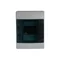 Contenitore grigio 65P04X12, 4M, IP65, 63A, classe II, 202x152x117mm (AxLxP) | Guide DIN | Sportello trasparente | No N+PE