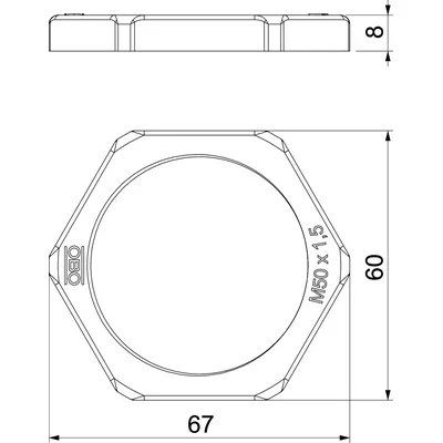 Contre-écrou M50X1.5 JSZ.70 116 M50 LGR PA
