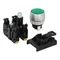 Control button 22mm green 1NO 1NC spring return