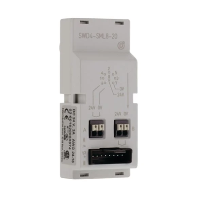 Control cabinet feedthrough, SWD4-SML8-20, flat and round cable, socket