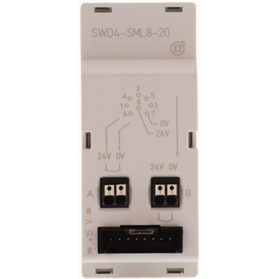 Control cabinet feedthrough, SWD4-SML8-20, flat and round cable, socket