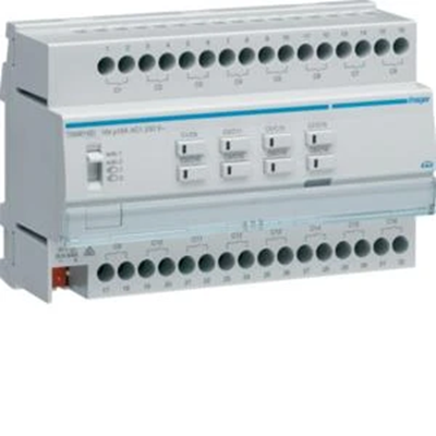 Controlador de conmutación/persiana 16/8 elementos 16A carga C, 8 mod, KNX easy