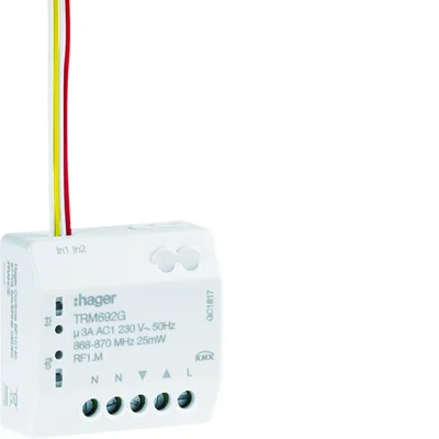 Controlador de persianas KNX RF Quicklink 1 vía + entrada libre de potencial 2 vías