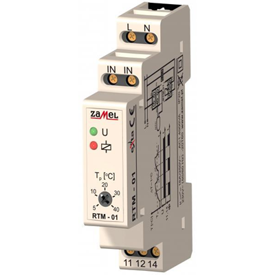 Controlador de temperatura 5-40C sin sonda 230V AC TIPO: RTM-01