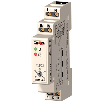 Controlador de temperatura 5-40C sin sonda 230V AC TIPO: RTM-01