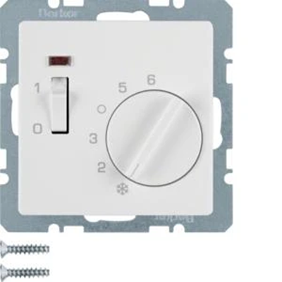 Controlador de temperatura ambiente Q.1/Q.3 24V con contacto de cierre, elemento central y conector