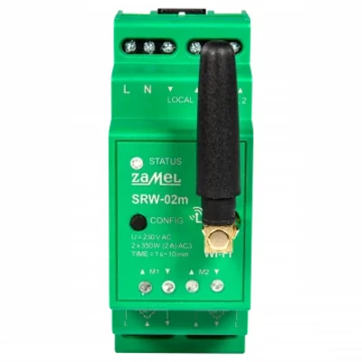 Controlador modular Wi-Fi para persianas enrollables de 2 hojas, tipo: SRW-02M