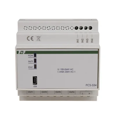 Controlador secuencial de tiempo de pulso, 4 canales, 24÷230 V CA/CC, ajuste de 1 s a 100 h