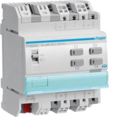 Contrôleur de stores KNX quadruple 230VAC 4 modules