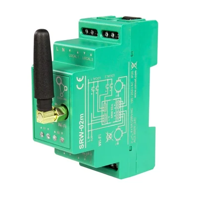 Contrôleur de volet roulant modulaire Wi-Fi, type à 2 volets roulants : SRW-02M