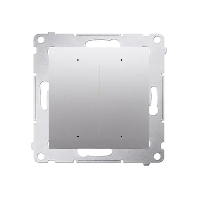 Contrôleur d'éclairage double Simon 54 GO WMDC-008N8P-043, pilotable par smartphone [Wi-Fi] - SWITCH D ; 2 x 5 A, 230 V (module) ; argent mat