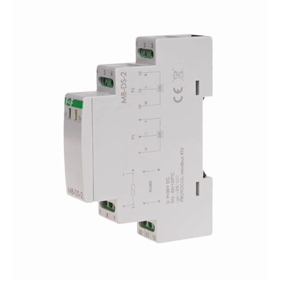 Convertisseur de mesure de température à 2 canaux avec sortie MODBUS RTU