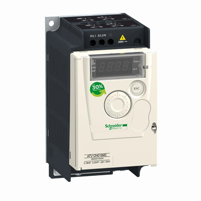 Convertitore di frequenza ATV12 monofase 200/240VAC 50/60Hz 0,18kW 1,4A IP20