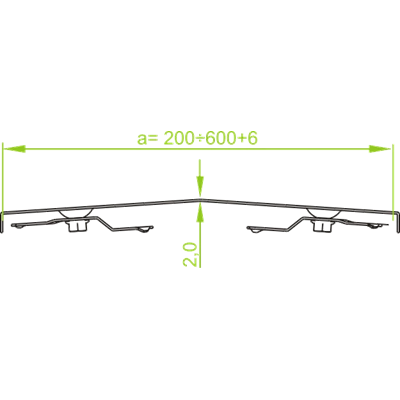 Copertura dell'arco esterno 90° con cerniera, PZLKSZC400