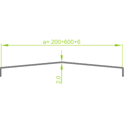 Copertura per arco esterno 90°, PLKSZC600