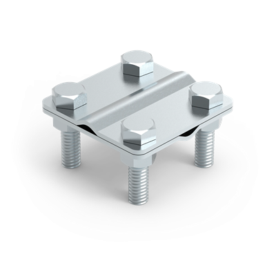 Copper 4-hole cross connector