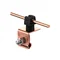 Copper holder for universal latch, height 3.5 cm, black
