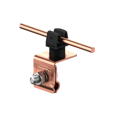 Copper holder for universal latch, height 3.5 cm, black