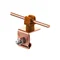 Copper holder for universal latch, height 3.5 cm, brown