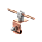 Copper holder for universal latch, height 3.5 cm, gray