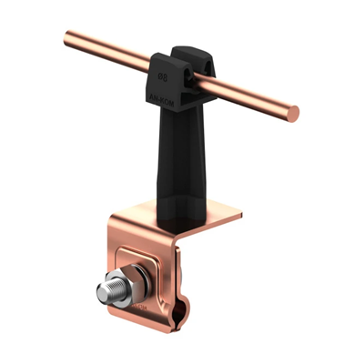 Copper holder for universal latch, height 7cm, black