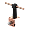 Copper holder for universal latch, height 7cm, black