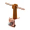 Copper holder for universal latch, height 7cm, brown