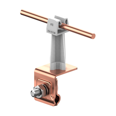 Copper holder for universal latch, height 7cm, gray