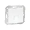 Copri presa RJ45 1 presa con adattatore e otturatore bianco