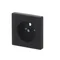 Copripresa futura con otturatori per presa 23 M-504, nero opaco