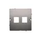 Copripresa piatta doppia ICT Keystone inox (metallico)