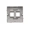 Copripresa piatta doppia ICT Keystone inox (metallico)
