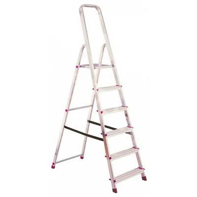 CORDA Hliníkový domácí žebřík, 6 stupňů