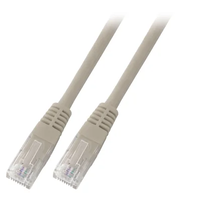 Cordon de brassage RJ45 U/UTP cat. 5e PVC CCA gris 1m