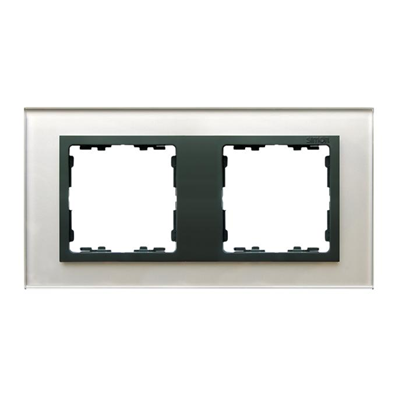 Cornice 2x vetro - cornice intermedia argento/grafite