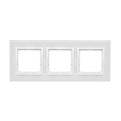 Cornice 3 volte Nature-Glass BIANCO PERLA IP20/IP44