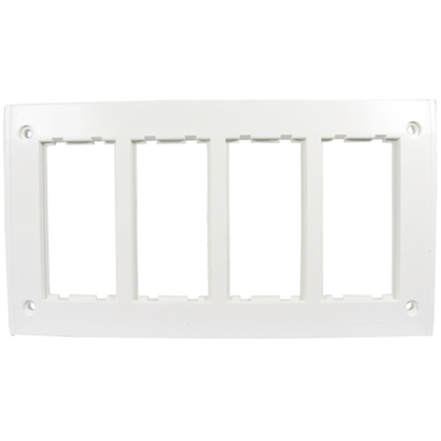 Cornice 4 posti per scatola SBM450 8x K45, bianco puro