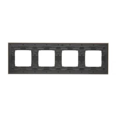 Cornice 4 volte Nature-Metal SATINATO SCURO IP20/IP44