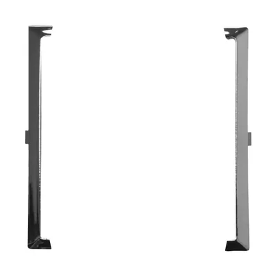 Cornice decorativa ARIA per prese doppie monoblocco - argento lucido