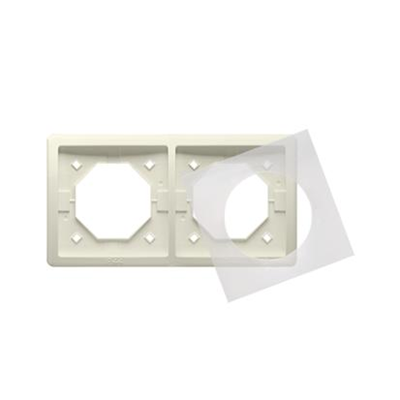 Cornice doppia per versione antispruzzo IP44 con set di guarnizioni, beige