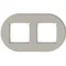 Cornice doppia rotonda MINI Universal in plastica color tortora