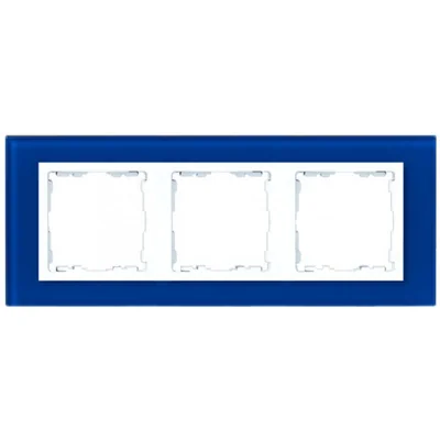 Cornice in vetro 3x - cornice intermedia verde acqua / bianca