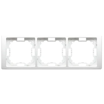 Cornice NEOS 3 volte - universale orizzontale e verticale, bianca