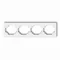 Cornice orizzontale quadrupla, IP 20, bianca